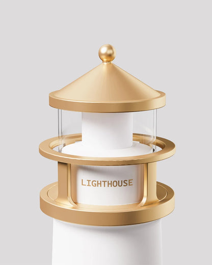 Moon Lamp Projection Night Light – Lighthouse Design with Bluetooth Music, Remote Control & Motion Sensor, Ambient Light for Xmas & Birthday Gift