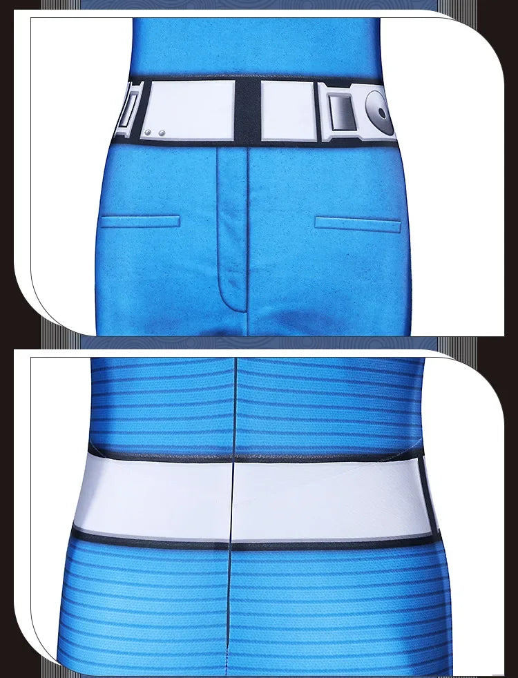 Fantastic Four Thing & Reed Richards Cosplay Costume – Blue Invisible Man Jumpsuit for Halloween & Superhero Events