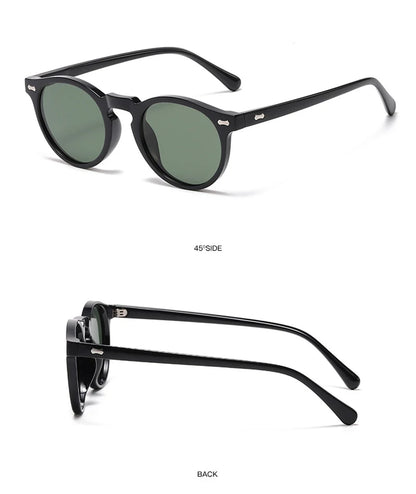 Retro Round Polarized Sunglasses – Vintage Fashion Shades for Men & Women, Driving Eyeglasses