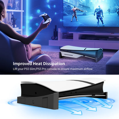 PS5 Slim & PS5 Pro Horizontal Game Stand Base – Console Holder Cradle Support Kit for PlayStation Gaming Accessories