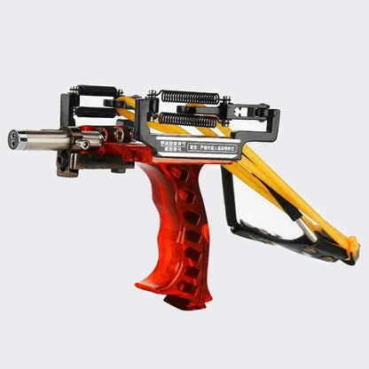 Powerful Metal Slingshot Catapult – Laser Spring Design with Magnetic Wrist Support, Outdoor Hunting & Fishing Sports Shooting Tool