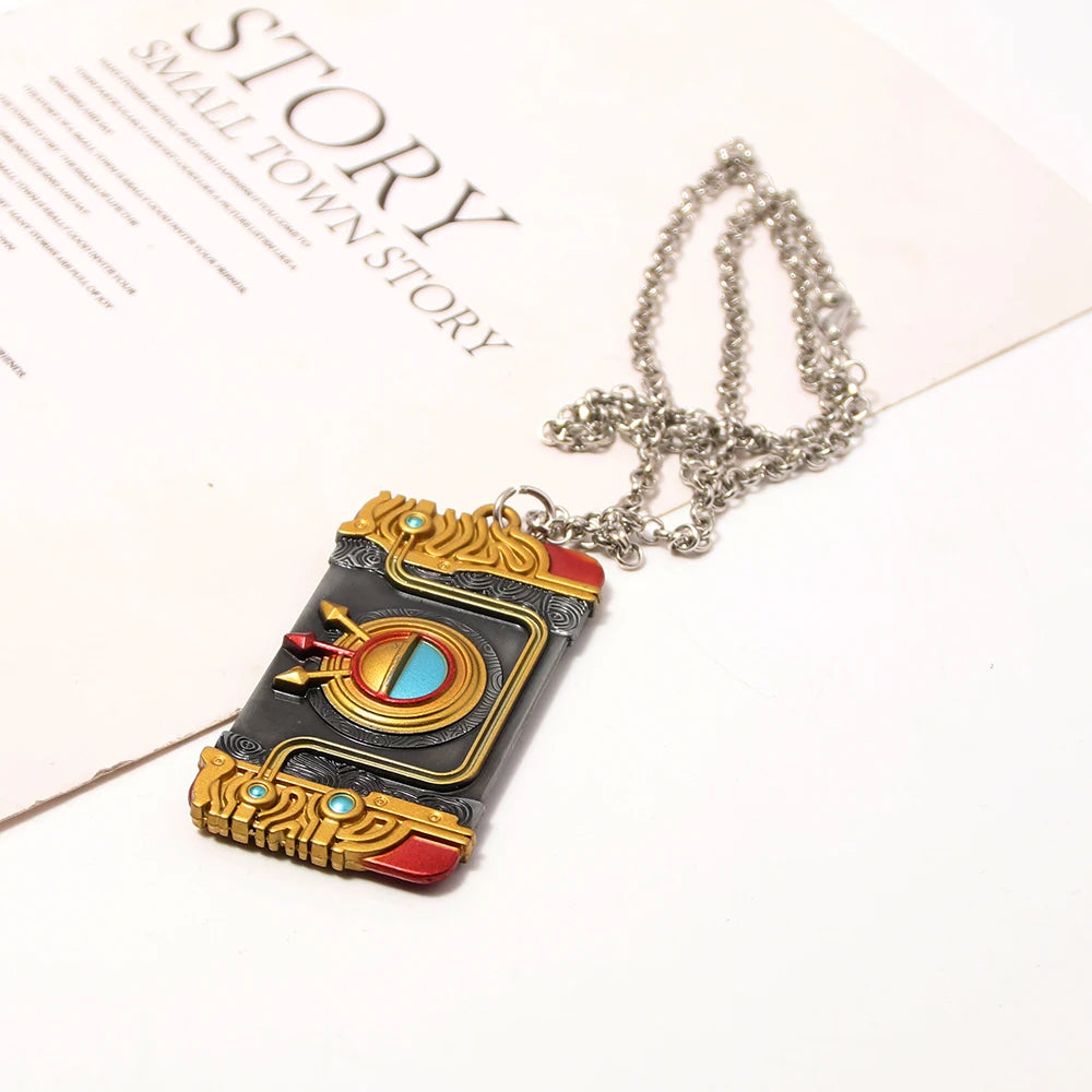 Zelda Tears of the Kingdom Purah Pad Keychain – Master Sword & Hylian Shield Pendant for Fans