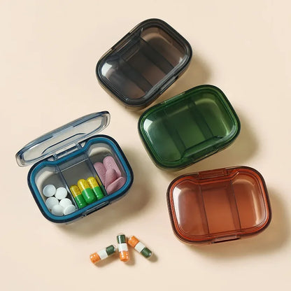 Mini Medicine Pill Box – Portable Drug Storage, Pills Dispenser & Organizer, Tablet Container Case