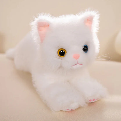 Cute Realistic Cat Plush Toy - Soft Stuffed Kitten in 5 Colors for Kids, Girls, and Valentine's Day Gifts