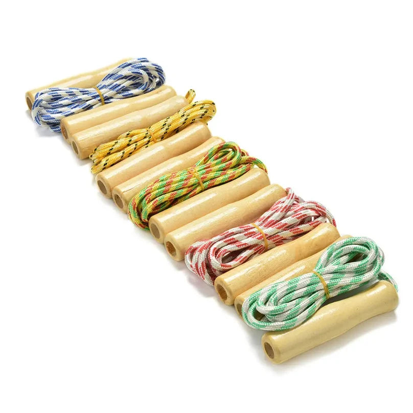 Kids Sports Jump Rope – Speed Skipping Rope with Wooden Handles for Fitness, Training, and Outdoor Play
