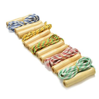 Kids Sports Jump Rope – Speed Skipping Rope with Wooden Handles for Fitness, Training, and Outdoor Play
