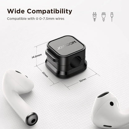 Joyroom Magnetic Cable Clips | Smooth Adjustable Cord Holder | Under Desk Cable Management Wire Keeper for Organized Cables