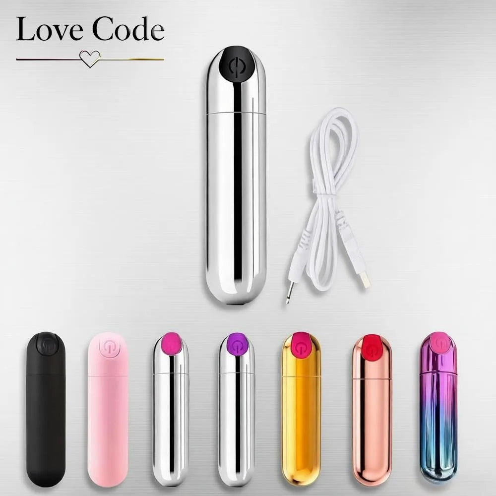 USB Rechargeable Mini Bullet Vibrator - 10 Speed Clitoral & G Spot Massage Stimulator for Women