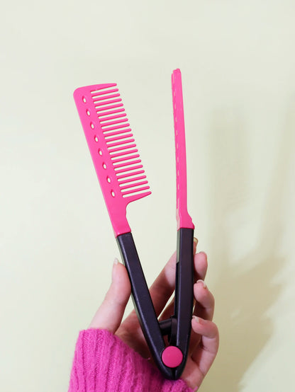 Flat Comb Straight Hair Salon Brush – V-Shaped Styling Comb, Hair Straightener for Beauty & Smooth Hair