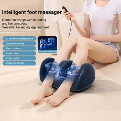 Extra Large Electric Foot Massager – Hot Compress Shiatsu Leg & Calf Kneading Roller for Deep Muscle Relaxation and Fatigue Relief