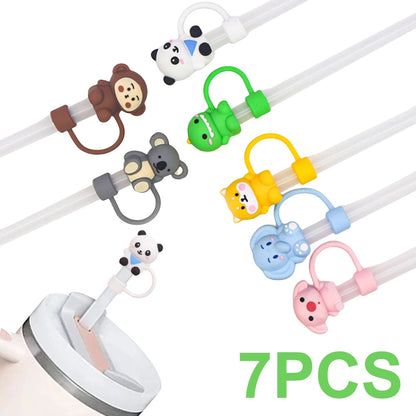 10mm Silicone Straw Covers – Animal Toppers & Spill Stoppers for Stanley 30/40oz Tumbler Accessory