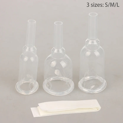 Medical Silicone Male External Catheter - Sterilized Self-Adhesive External Urine Collection Device Sizes S, M & L