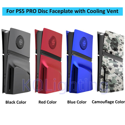 High-Strength ABS Cooling Vent Faceplate – Matte Replacement Shell for PS5 Pro Disc Console