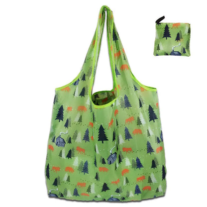Reusable Foldable Shopping Tote Bag for Women – Large Capacity Eco-Friendly Cloth Grocery Bag for Fruit, Vegetables & Daily Travel Use