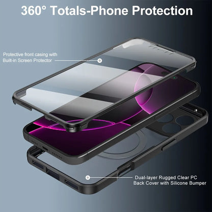 Magnetic 360° Clear iPhone Case - Full Protection with Screen Film Cover for Pro & Pro Max Models