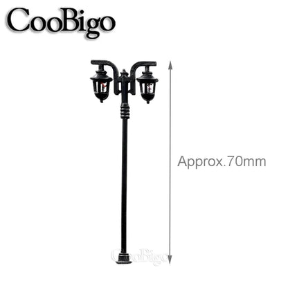 10pcs Mini LED Street Lamp Set – Micro Lamppost Lights for DIY Model, Garden & Landscape Decoration