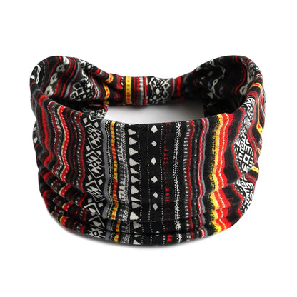 Bohemian Wide Cotton Stretch Headband for Women – Turban Headwrap, Bandage Hairband, Bandana Hair Accessories
