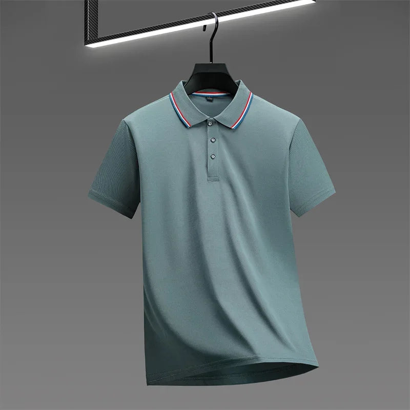 Men's Casual Polo Shirt - 2026 Solid Color Short Sleeve Summer Fashion Top