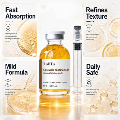PDRN Vitamin Silk Peptide Ampoule Serum - 30ml Brightening, Hydrating & Firming Facial Serum with Salmon DNA