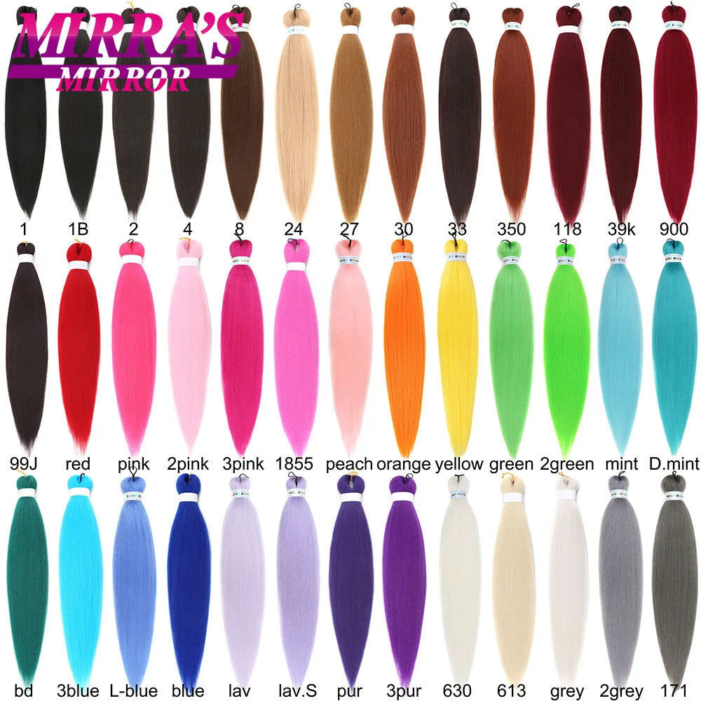 Purple Pre-Stretched Yaki Hair Extensions – Soft Synthetic Jumbo Braids for DIY Ponytail in Pink, Grey, Orange, Red & Blue