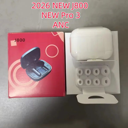 J800 Bluetooth Wireless Earbuds Pro 3 TWS HiFi Stereo Sports Earphones with ANC Waterproof True Wireless Headset Pro 2 Design