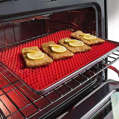 Silicone Cooking Mat – Heat-Resistant Pyramid Baking Sheet for Pizza, BBQ, Grilling & Roasting