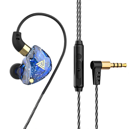 QKZ AK3 Wired Earphones - HiFi Bass Headphones with Microphone for Gaming, Sports & Music