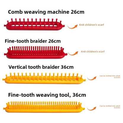 DIY Plastic Weaving Loom Kit - Portable Rectangle Knitting Tool for Handmade Wool Crafts & Sewing Projects