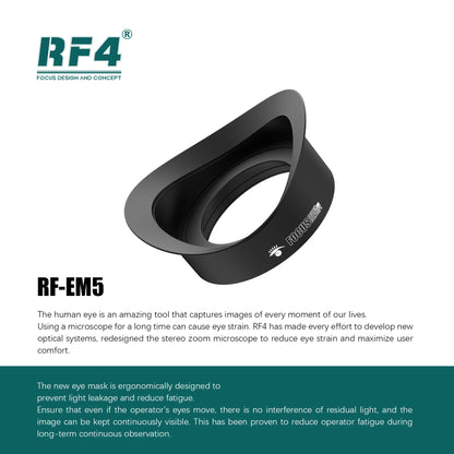 RF4 7-50X Trinocular Continuous Zoom Stereo Microscope – WF10X/22mm Eyepiece, Ideal for Mobile Phone PCB Welding & Repair