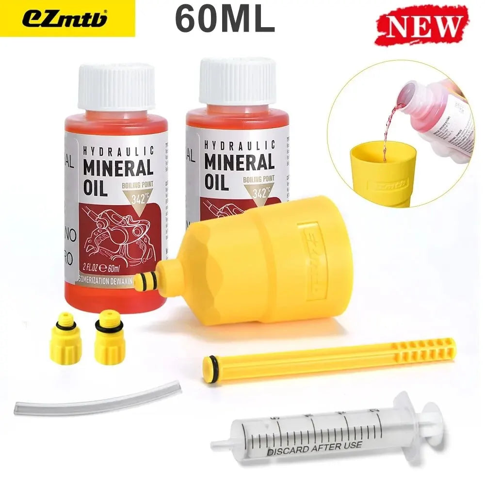 60ML Bicycle Brake Oil Bleed Kit - MTB & Road Bike Brake Repair Tool for SHIMANO, TEKTRO, Avid Series