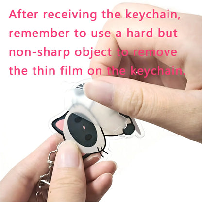 Anime Acrylic Keychain – Cute Cartoon Car Bag Pendant, Creative Gift for Friends & Fans, Fun Keyring Charm