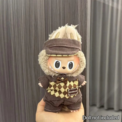 Mini Plush Doll Clothes Set – Kpop EXO Labubu V1 V2 Idol Doll Pit Strip Climbing Suit & Accessories, Clothing Gift