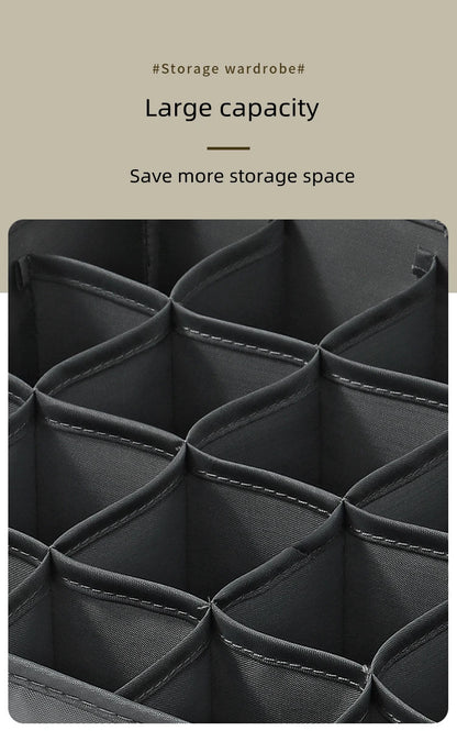 Underwear & Socks Organizer Box – Drawer Dividers for Bras, Pants, Scarves, Ties, Jeans, and Clothing Storage