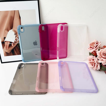 PC + TPU iPad Protective Case with Stand - Hard Cover for iPad 5th–10th Gen, Air, Pro 11 & Mini Models