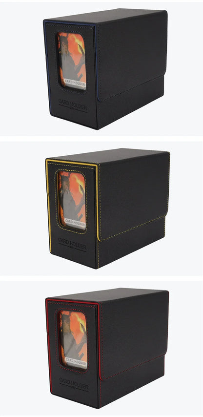 3-in-1 MTG Deck Box – Card Storage Case for 200+ Single-Sleeved TCG/CCG Cards with 4 Dividers & 2 Toploaders