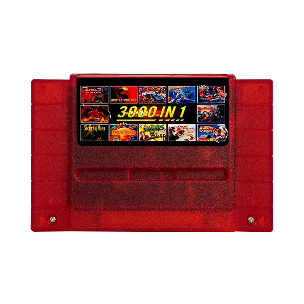 SFC V1 3000-in-1 SNES Game Cartridge – 8GB TF Card Retro Video Game Collection for SFC/SNES Console