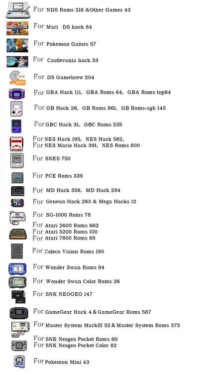 7800 in 1 R4 3DS Flash Card – NDS SDHC Adapter Memory Card for DS Games with RTS Support