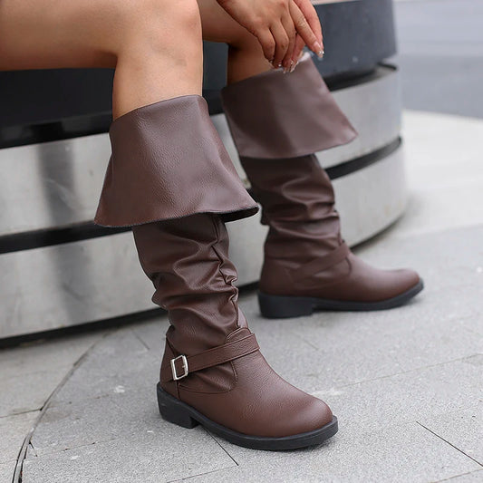 Medieval Leather Boots – Jack Sparrow Renaissance Half-Haddock Shoes, LARP Pirate Warrior Vintage Jackboots for Adults