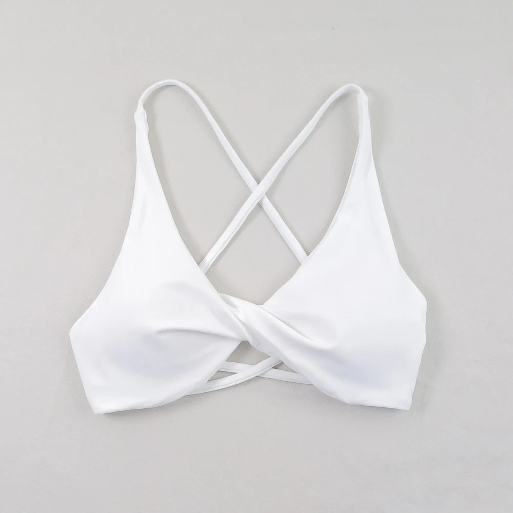 Sexy Slim Shoulder Strap Sports Bra – High Stretch Comfortable Breathable Yoga & Gym Workout Underwear with Detachable Straps