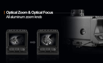 Night Vision Rifle Scope – IR850 Infrared Tactical Monocular with MOA Recording & Range Finder