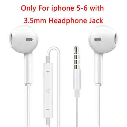 Apple iPhone Earphones — Original Wired Headphones for iPhone 7–16 Pro Max with USB-C, Lightning, 3.5mm