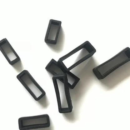 Silicone Watch Band Keeper Loops - Replacement Strap Holder Rings in 16mm–26mm Sizes, 2–10 Piece Set