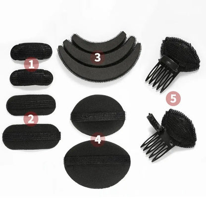 8pcs Hair Volume Puff Sponge Pads – Invisible Fluffy Clip for DIY Hair Styling, Women & Girls Hair Tools