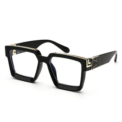 Luxury Designer Square Oversized Sunglasses — UV400 Fashion Thick Frame for Men & Women