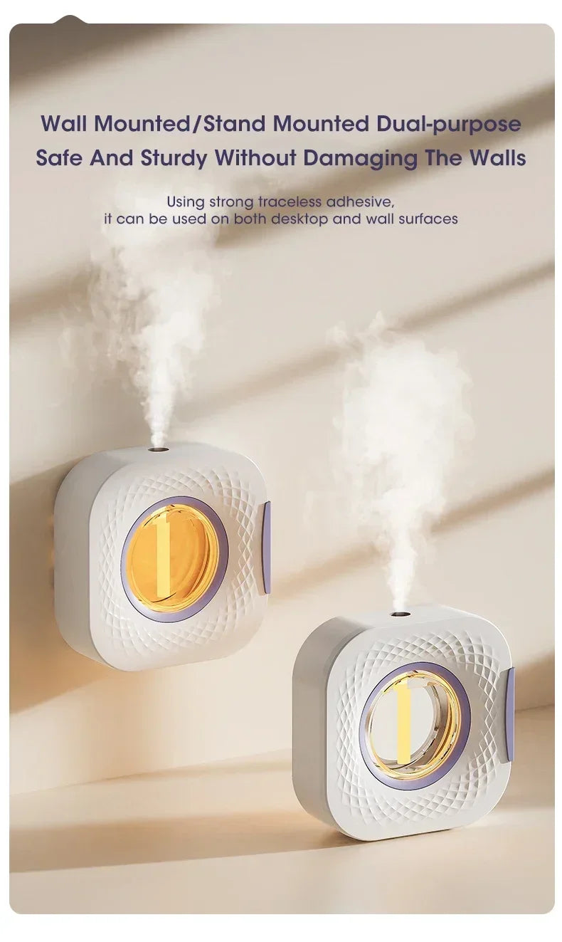 Smart Aroma Diffuser & Air Purifier - Digital Display, 4 Gears, USB Charging, Wall Mount or Tabletop for Living Room