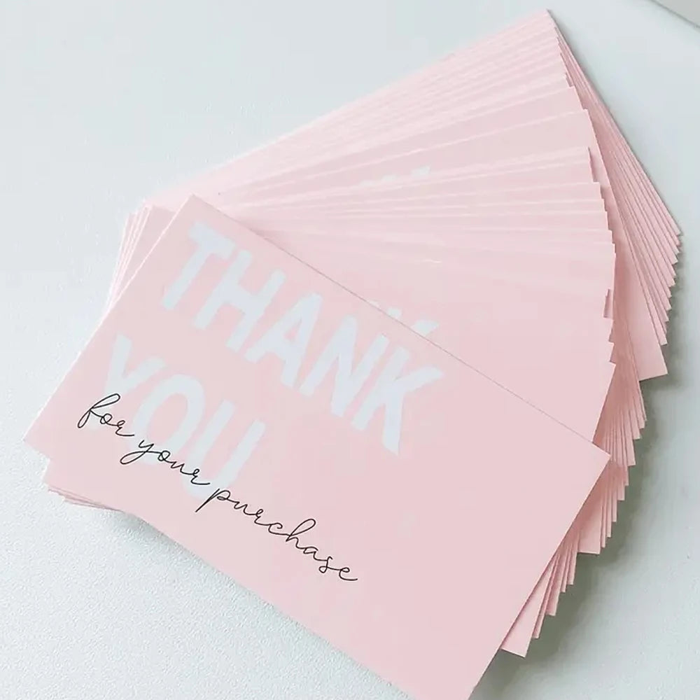50pcs Thank You Cards - Small Business Packaging Inserts, Customer Appreciation Notes, and Wedding Party Supplies