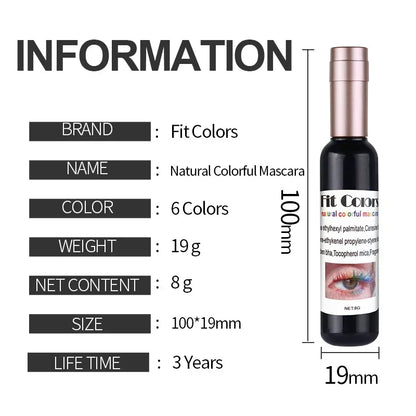 Wine Bottle 4D Silk Fiber Eyelash Mascara – Waterproof & Fast-Drying Eyelash Curl Extension – Blue Ink Makeup