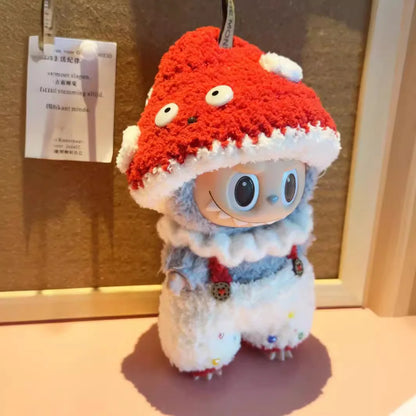 Labubu 17cm Doll Clothes Only — Fashion Hoodie Outfit for Model Dolls, Cute Xmas Accessory