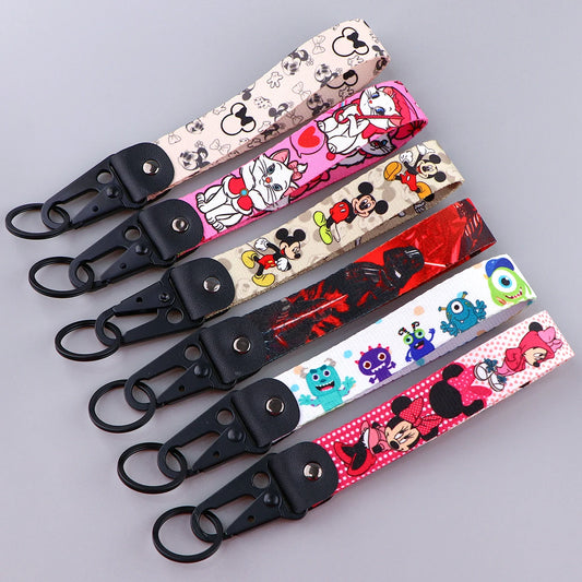 Mickey Mouse & Marie Cat Keychain – Eagle Beak Key Holder for Cars, Motorcycles & Backpacks
