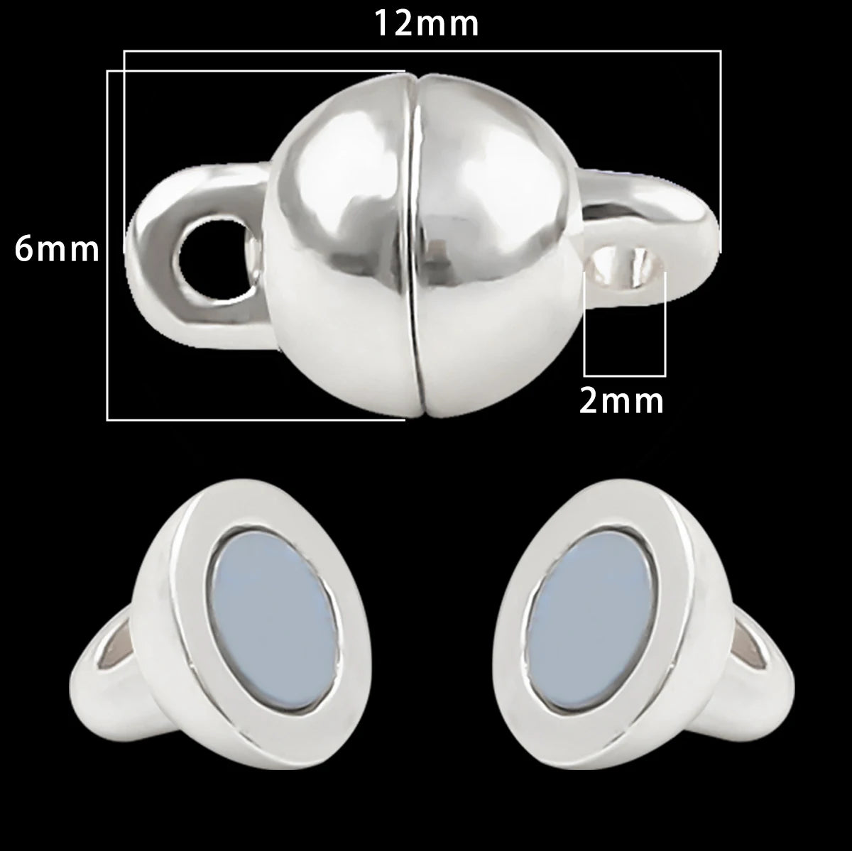 Magnetic Jewelry Clasps - Strong Buckle Connectors with Lobster Clasps for DIY Bracelets, Necklaces & Jewelry Making